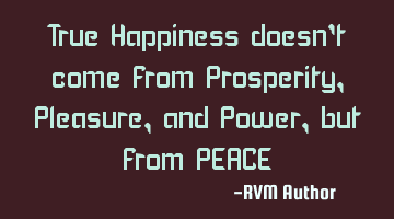 True Happiness doesn