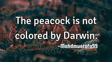 The peacock is not colored by Darwin.